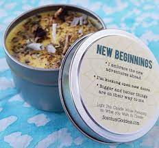 New Beginnings Candle Food Candles Intention Candles Chakra Candle