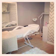 i would definitely want a table chair like this love the light colors but maybe a darker floor esthetician room esthetics room beauty room