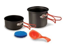 Camping Kitchen Stansport Hard Anodized Aluminum Cook Set 1 Person Don T Get Left Behind See This Great P Camping Cooking Utensils Cooking Set Cookware Set