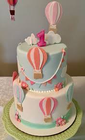 Birthday Cake With Balloons Design 1st Birthday Hot Air Balloon Cake Balloon Birthday Cakes Hot Air Balloon Party Decorations Hot Air Balloon Cake
