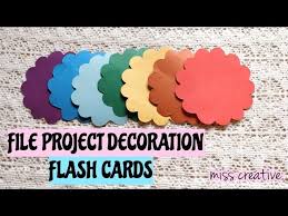The template is literally just a blank white image, but you'll need it to make sure your flash card turns out the right size. How To Make Flash Cards For School College Activities Simple File Project Miss Creative