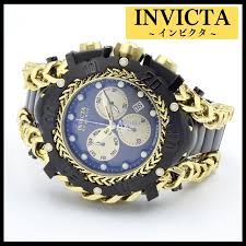 INVICTA インビクタ 腕時計 メンズ クォーツ クロノグラフ スイスムーブメント GLADIATOR 46230 ブラック・ゴールド  メタルバンド - メルカリ