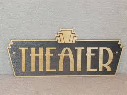 Vintage Style Art Deco Theater Sign Movie Box Office Home Theater Art Deco Sign Movie Room Decor Home Theater Decor
