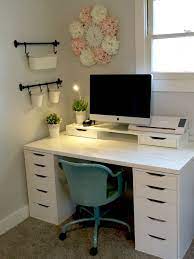25 cool guest bedroom and home office combos. Craft Room Ikea Alex Linnmon Home Office Design Craft Room Office Bedroom Decor