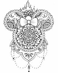 1001 Ideas For The Beauty And Symbolism Of A Mandala Tattoo 11 Disney Tattoos Mouse Tattoos Disney Coloring Pages