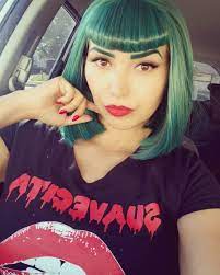 Who Is Ready For A Colorful Bob With Bettie Bangs Releasing 5 Colors Tomorrow I Took The Eme Short Hair With Bangs Hairstyles With Bangs Rockabilly Hair