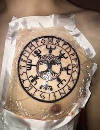 Tattoo Chest Men Vegvisir Viking Tattoos Scandinavian Tattoo Hourglass Tattoo