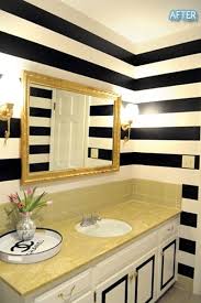 Black And Gold Bathroom Decor Ideas What Do Your Wall Stripes Say About You Gold Bathroom Decor Striped Walls Funky Bathroom