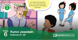 Lengkap Kunci Jawaban Buku Tematik Tema 5 Kelas 6 Wirausaha Kurikulum 2013 Revisi Buku Buku Pelajaran Sekolah Dasar