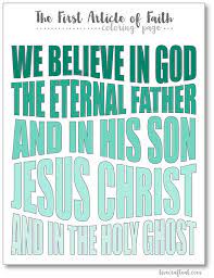 Little bear learned this one quite awhile ago actually. Lds Articles Of Faith Coloring Pages Live Craft Eat