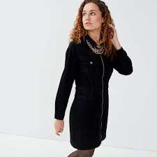 4.4 out of 5 stars. Robe Droite Zippee En Jean Noir Femme Cache Cache