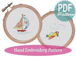 This colour square of bright modern dmc colours, can decorate a number of areas of your home both as a cushion and panel. Baby Cross Stitch Pattern Sea Embroidery For Boy Etsy