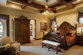 Tuscan bathrooms are rich in warm colors, metal accents, mosaic tiles, and solid wood furniture. 15 Extravagantly Beautiful Tuscan Style Bedrooms Home Design Lover