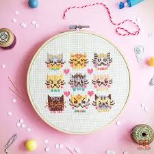 Take a modern silhouette, add a pretty pattern, and what do you get? Cute Cross Stitch Patterns Super Cute Kawaii