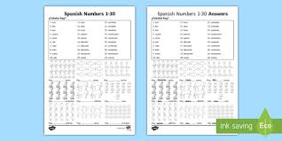 May 12, 2020 · this article will discuss the spanish numbers up to 20. Free Spanish Numbers 1 30 How Many Worksheet