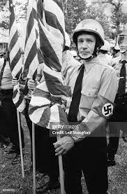 View of members of the American Nazi Party, in helmets and uniforms,...  News Photo - Getty Images