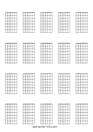 Printable Blank Guitar Neck Diagrams Chord Scale Charts