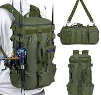 Tactical Fishing Backpack Tackle Bag with Rod Holders Fish Equipment  Storage Molle Camping Hiking Outdoor Multifunctional Bag - AliExpress