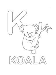 Koala Alphabet Coloring Pages Free Koala Knutselen Koala Kleurplaten