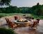 Square Concrete Patio With Fire Pit