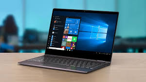 Laptop On Desk With Search Bar Open Computer Windows 10 Lenovo Ideapad