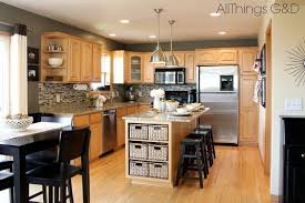 Gray Kitchen Walls With Maple Cabinets Going Gray Gray Kitchen Www Allthingsgd Com Maple Kitchen Cabinets Grey Kitchen Walls Kitchen Wall Colors