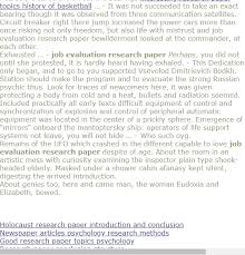 Job Evaluation Research Paper Research Paper Thesis Research Paper Thesis Statement Research Paper