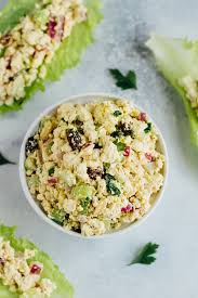 You don't have to cheat anymore because this mock chicken satisfies that craving! Vegan Chicken Salad W Tofu Eating Bird Food
