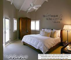 1 John 4 19 Bible Verse Vinyl Wall Decal Sticker Decor Graphic Art Via Etsy Bedroom Color Schemes Small Bedroom Colours Brown Bedroom Colors