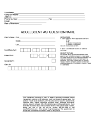 The company has experienced rapid growth and is now expected to offer coverage nationwide by 2017. Asi Questionnaire Fill Out And Sign Printable Pdf Template Signnow