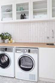 Think Long And Tall Stack Extra Long Subway Tiles Vertically For A Modern Backsplash In A Laundry Room Or Bathroom Laundry Room Laundry In Bathroom Laundry