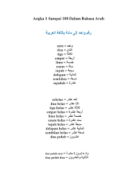 Apakah b.arab dari 9 ? Angka 1 Sampai 100 Dalam Bahasa Arab Mapadpadua
