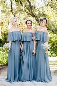 Simply Off The Shoulder Chiffon Bridesmaid Destinydress Dusty Blue Bridesmaid Dresses Boho Wedding Bridesmaid Dresses Boho Wedding Bridesmaids