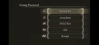 Elden ring groups passwords