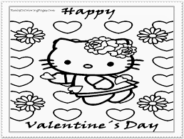 Valentine Coloring Sheets Hello Kitty Archives Tundex Com
