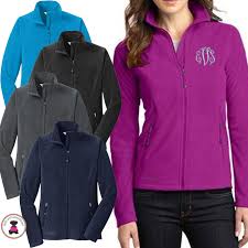 monogrammed eddie bauer full zip ladies microfleece jacket free ship