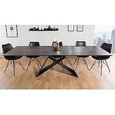 table a diner moderne verre et ceramique extensible seville gdegdesign table a manger noire table de salle a manger extensible table a manger design