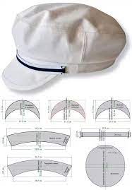 Simple Cap Pattern Adjust For The Size Of Doll I Think The Three Brim Pieces Are To Make A Sandwich Hat Patterns To Sew Sewing Patterns Fashion Sewing
