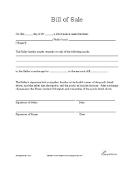 basic bill of sale template printable blank form microsoft word