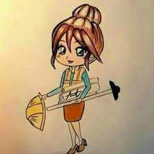 مهندسة cute drawings drawings girl drawing