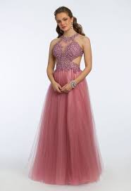 Look Like A Modern Cinderella In This Fancy Evening Dress The Illusion Halter Neckline Metallic Lace Bodice Ball Gown Ball Gowns Dresses Chic Cocktail Dress