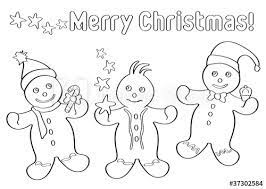 Omino pan di zenzero da colorare. Omini Di Pan Di Zenzero Per Natale Da Colorare Stock Vector Adobe Stock