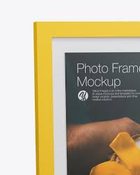 Download Matte Photo Frame Mockup In Stationery Mockups On Yellow Images Object Mockups PSD Mockup Templates