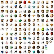 Anakin skywalker (ghost), anakin skywalker (jedi), anakin skywalker (padawan), battle droid (commander) left to right: Pc Computer Lego Star Wars The Complete Saga Character Icons The Spriters Resource