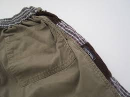 Mens Large IXCHEL brown patchwork corduroy drawstring shorts VTG | eBay