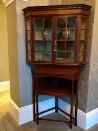 Curio cabinets various finishes glass door black corner display cabinet kitchen wall display cabinets with glass doors. Arts Crafts Corner Display Cabinet By Liberty Co L33 La182009 Loveantiques Com