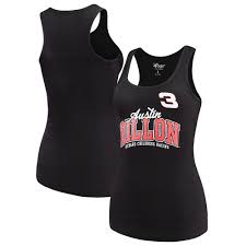 Takes the win while kevin harvick turns denny hamlin, catapulting austin dillon into the catch fence and taking out a total of 24 cars. Austin Dillon G Iii 4her By Carl Banks Womens Pre Season Tank Top Black