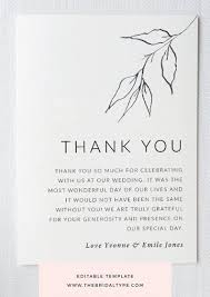 If you received a gift from a group, send individual cards, but be sure to acknowledge the group. Botanical Thank You Card Template Custom Thank You Greenery Pencil Sketch Minimalist Th Bridesmaid Thank You Thank You Card Template Wedding Thank You Cards