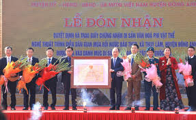 Lễ đón nhận Di sản văn hoá vật thể Quốc gia Nghệ thuật trình diễn dân gian  Múa Rối nước Đào Thục