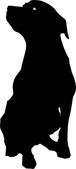 Rottweiler Dog Silhouette Hi Png 270 598 Dog Outline Dog Silhouette Dog Stencil